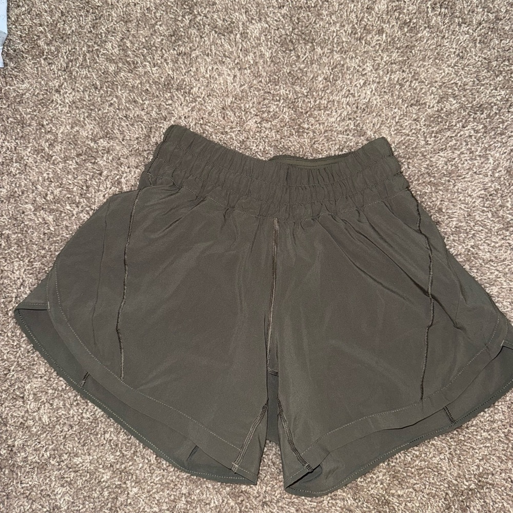 Lululemon Track that HR lined Olive Green Women's Shorts
